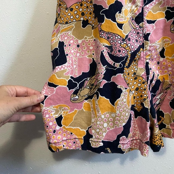 Anthropologie Maeve Tie-Back Leopard Print Mini Romper - Picture 5 of 7